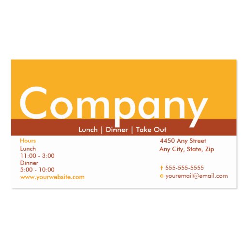 Loyalty Business Card Punch Card (front side)