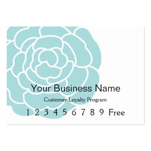 Loyalty Card :: Big Blue Flower Business Card