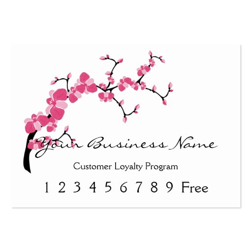 Loyalty Card :: Cherry Blossom Tree Branch Business Card (front side)