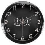 "Loyalty" Chinese symbol design wall clock Aquarium Clock