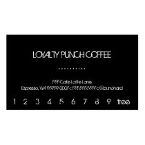 Loyalty Coffee Punch-Card business cards