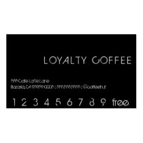 Loyalty Coffee Punch Card business cards