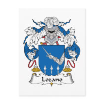 Lozano Family Crest postcards by coatsofarms Lozano Family Crest postcards