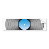 LP Record Bumper Sticker