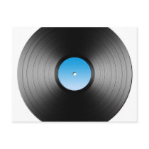 LP Record Postcard