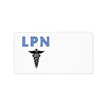 LPN Caduceus Address Label