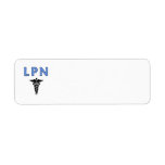 LPN Caduceus Custom Return Address Label