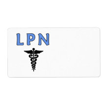 LPN Caduceus Custom Shipping Label