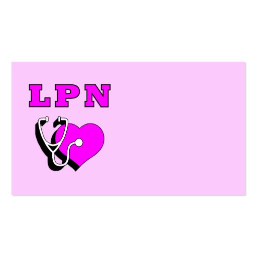 LPN Care Business Cards (front side)