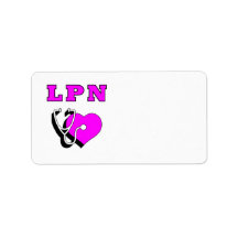 LPN Care Personalized Address Label