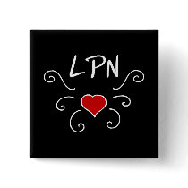 LPN Love Tattoo Pin