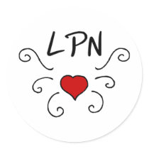 LPN Love Tattoo Stickers