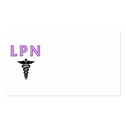LPN Medical Business Card (front side)