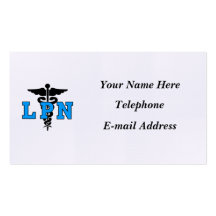 LPN Medical Symbol Business Card Template