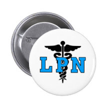 LPN Medical Symbol Pinback Button