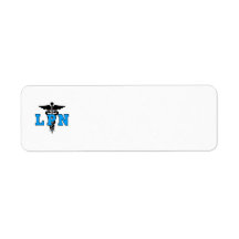 LPN Medical Symbol Return Address Label