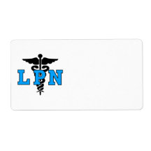LPN Medical Symbol Shipping Label