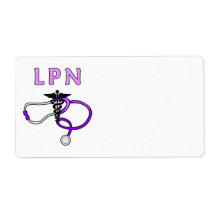 LPN Stethoscope Custom Shipping Labels