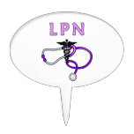 LPN Stethoscope Oval Cake Pick