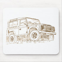 LR Defender Fire Mousepad