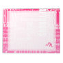 Lrg. Words of Love Pink and White Monogram Notepad
