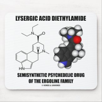 LSD Semisynthetic Psychedelic Drug Ergoline Family Mousepads