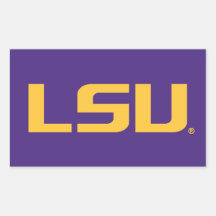 LSU Gold Logo Rectangle Sticker