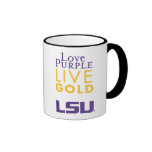 LSU Love Purple Live Gold Logo Mug