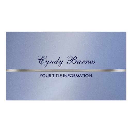 Lt Blue Shimmer with Silver Business Card