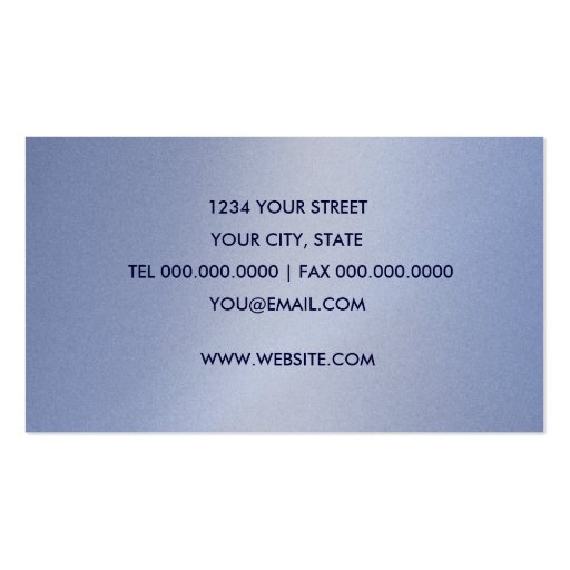 Lt Blue Shimmer with Silver Business Card (back side)