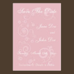 Lt Pink Swirls Save The Date Profile Card business cards