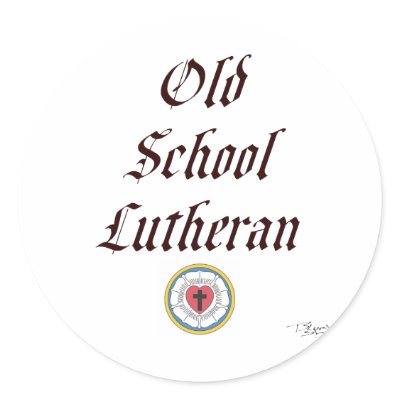 Lu-Old School Lutheran color Round Stickers by Blurtshirt
