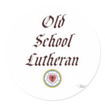 Lu-Old School Lutheran color Round Stickers