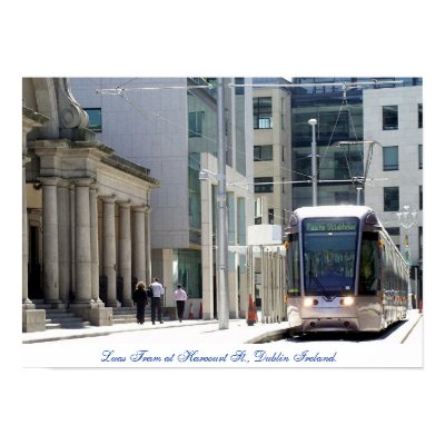 Luas Tram at Harcourt Street, Dublin Ireland Print by irish_gifts