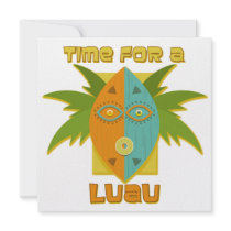 Luau 4 Party Invitations