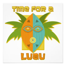Luau 4 Party Invitations