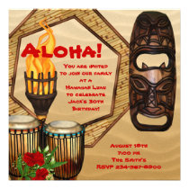Luau Birthday Party Hawaiian Luau Party invitations