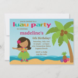 Luau Birthday Party Invitation
