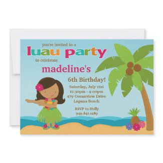 Luau Birthday Party Invitation