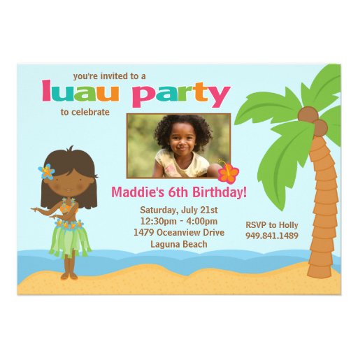 Luau Birthday Party Invitation