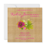 Luau Birthday Party Invite Hibiscus Flower Weave invitations