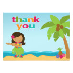 Luau Birthday Party Thank You Card Announcements