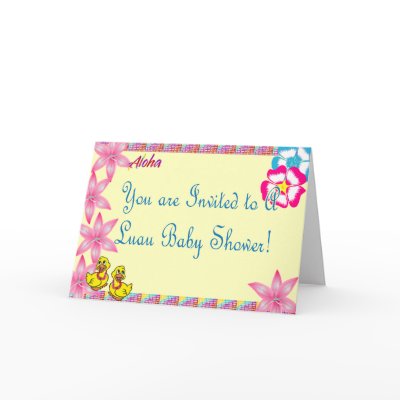 Luau Ducky Baby Shower Invitation Cards by bizarretees