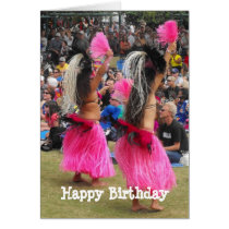 Luau Hula Dancers, Maui Hawaii, Birthday Greeting Cards