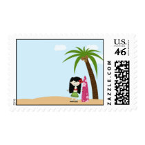 Luau Hula Girl Postage Stamp