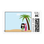 Luau Hula Girl Postage Stamp