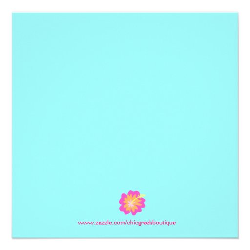 Luau Invitation Blue