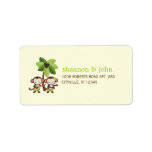 Luau Monkeys Couple Address Labels labels