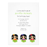 LUAU party HULA girl custom BIRTHDAY invitation