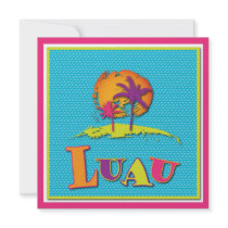 Luau Party Invitation ::  5.25" x 5.25"